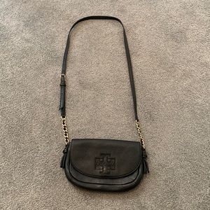 Tory Burch large logo crossbody clutch